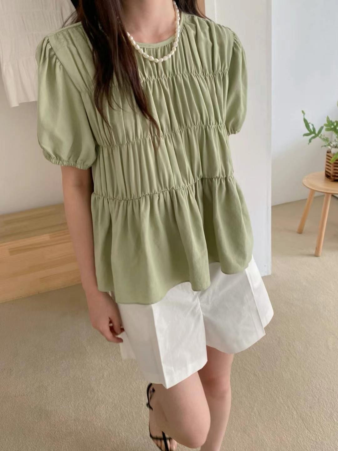 M.STORY韓國直郵㊣女裝新品熱賣真品休閑人氣職業襯衫蕾絲衫M.STORY襯衫/蕾絲衫