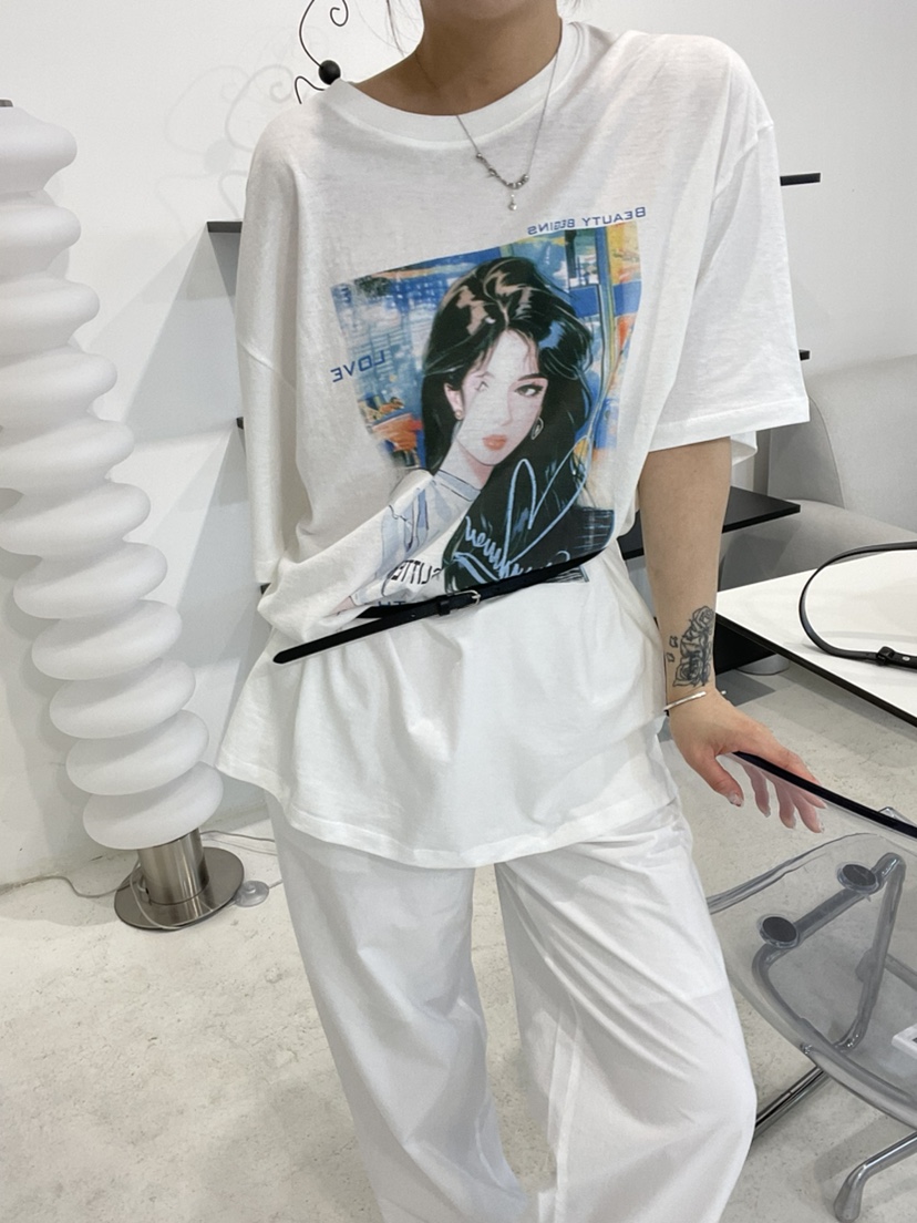 GLITTER東大門㊣實拍女士新款職業休閑人氣熱賣25春夏真品T恤GLITTERT恤
