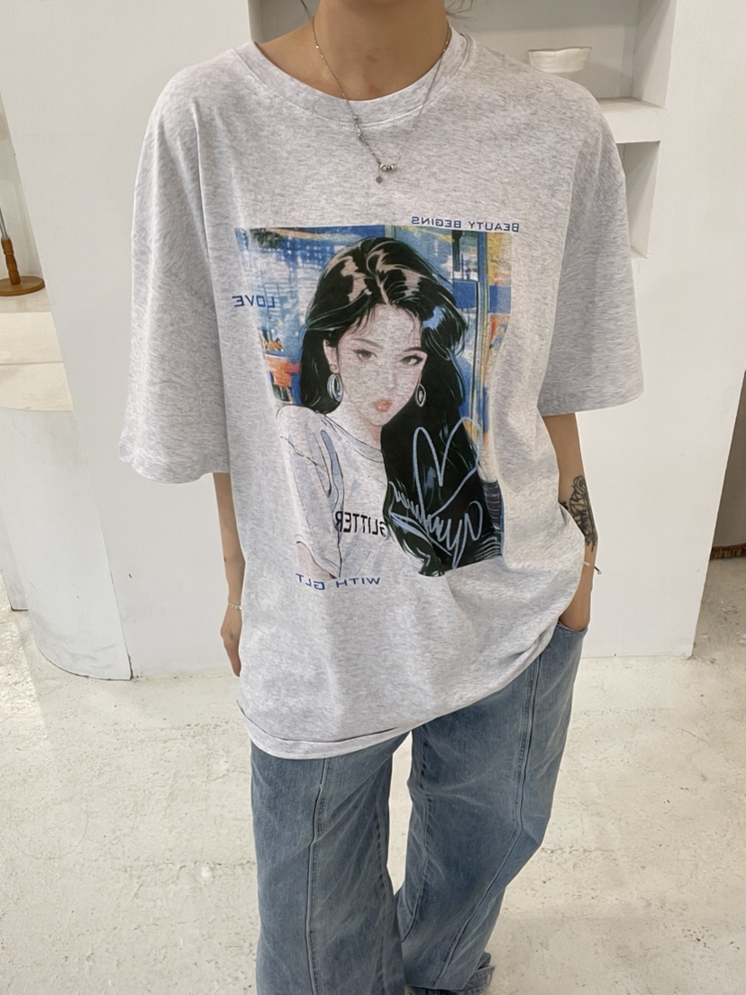 GLITTER東大門㊣實拍女士新款職業休閑人氣熱賣25春夏真品T恤GLITTERT恤