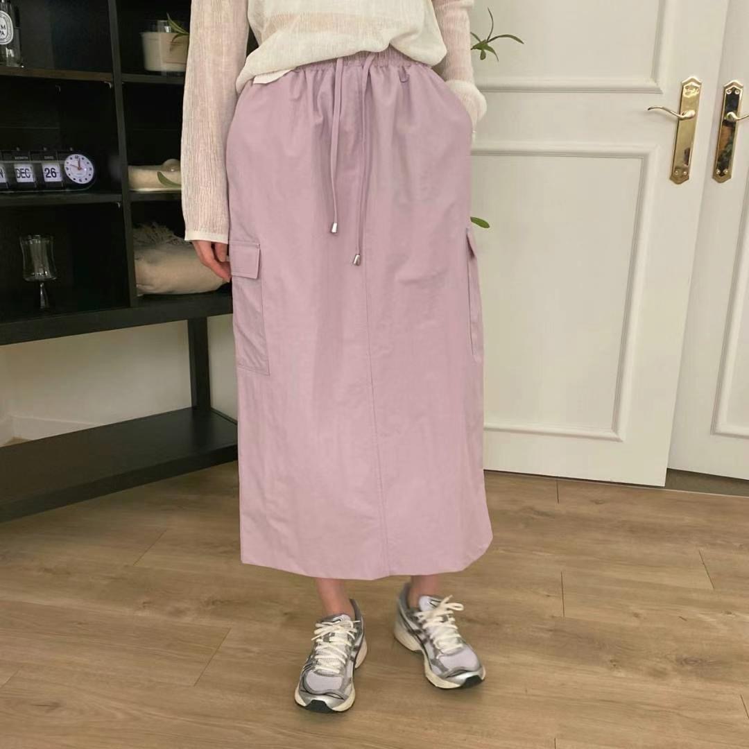 M.STORY東大門㊣代購女士新品熱賣25春夏時尚真品長裙口袋M.STORY長裙