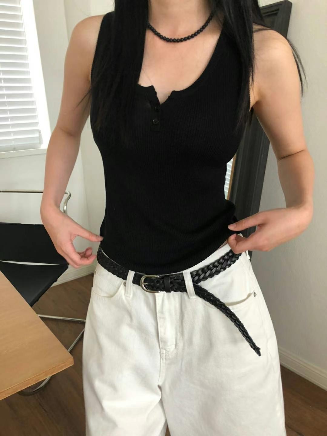 M.STORY東大門㊣實拍女裝新款推薦休閑時尚人氣職業吊帶背心M.STORY吊帶/背心圖色3