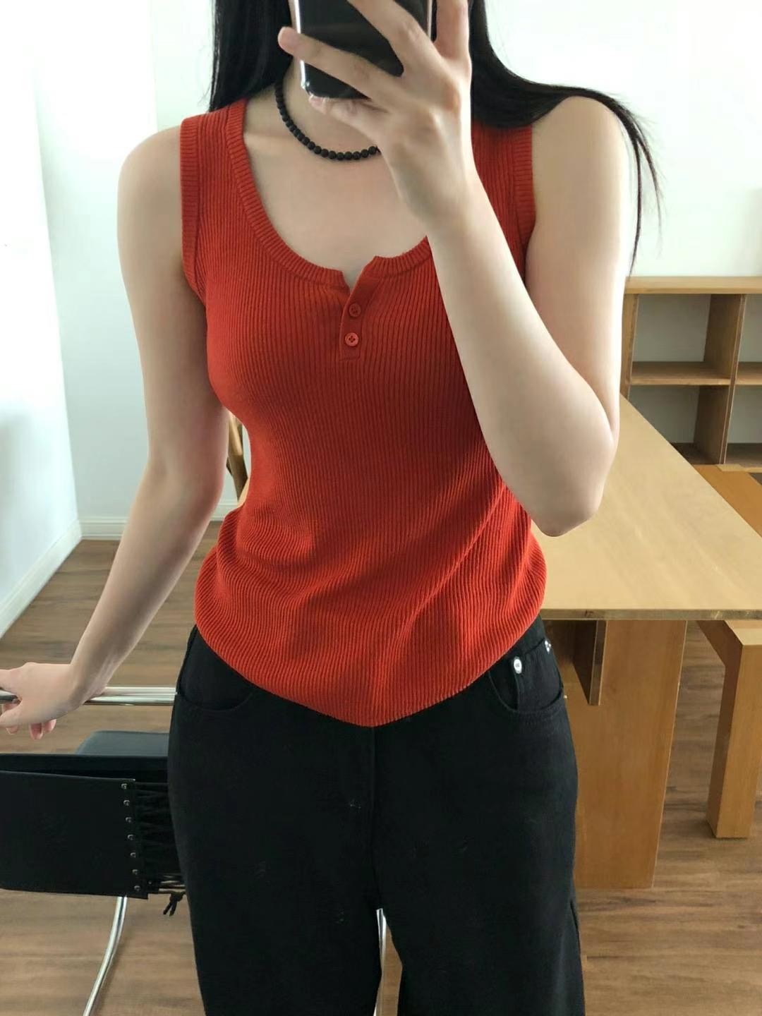 M.STORY東大門㊣實拍女裝新款推薦休閑時尚人氣職業吊帶背心M.STORY吊帶/背心圖色4