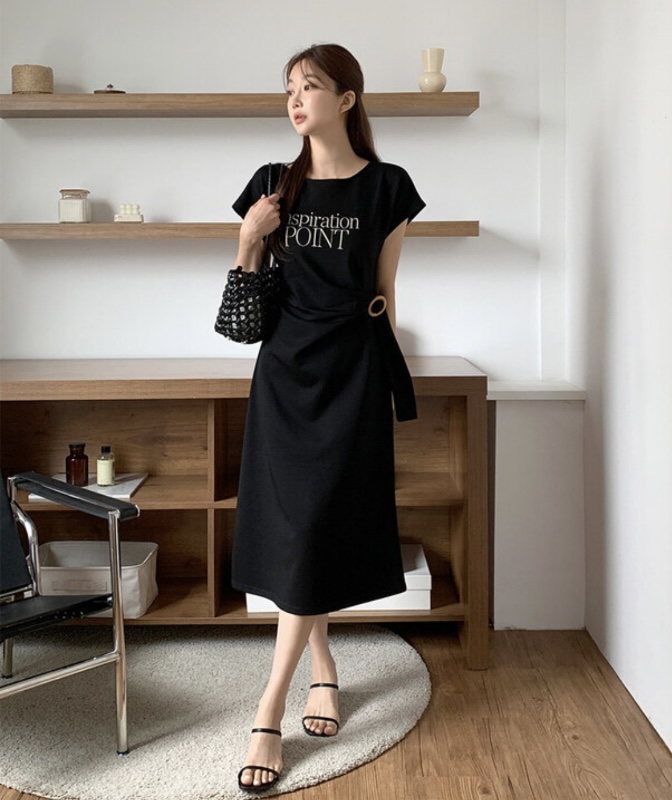 I BLLE韓國代購㊣女裝新品時尚職業25春夏休閑熱賣推薦連衣裙I BLLE連衣裙