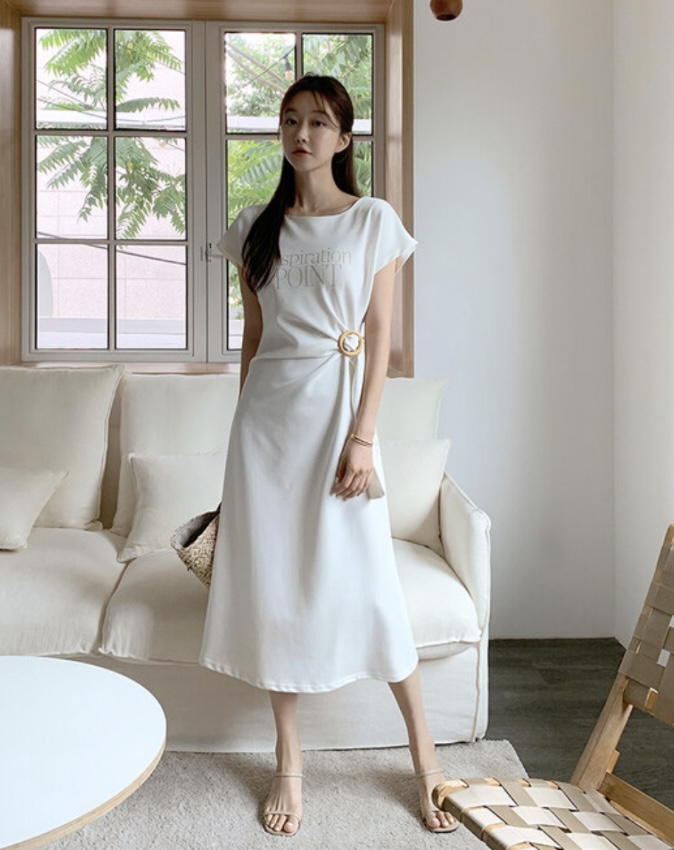 I BLLE韓國代購㊣女裝新品時尚職業25春夏休閑熱賣推薦連衣裙I BLLE連衣裙