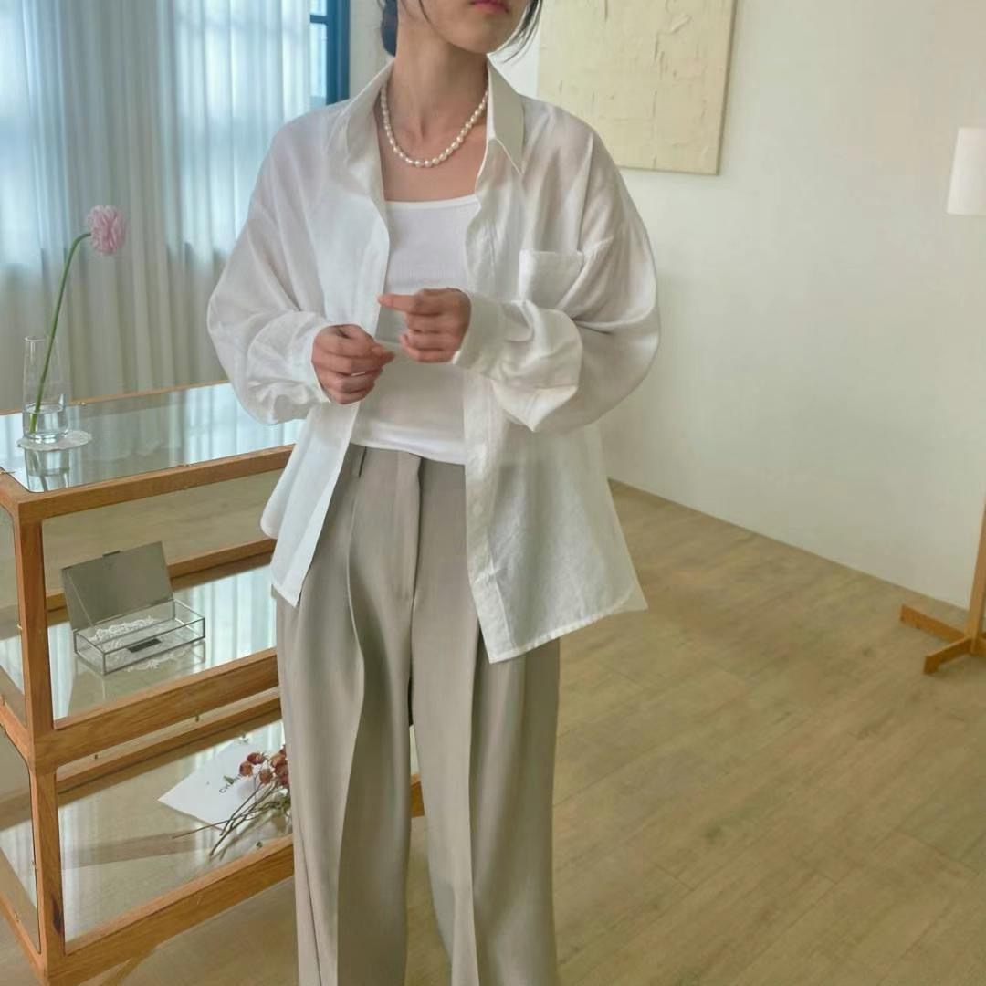 M.STORY韓國代購㊣女士新品時尚推薦25春夏職業襯衫蕾絲衫M.STORY襯衫/蕾絲衫圖色2