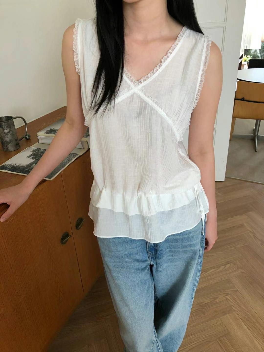 M.STORY東大門㊣代購女士新品人氣25春夏時尚休閑吊帶背心M.STORY吊帶/背心圖色2