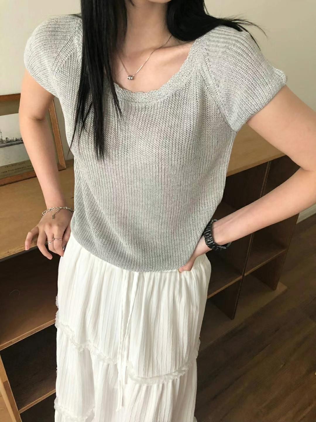 M.STORY韓國代購㊣女士新款真品人氣熱賣25春夏職業針織衫M.STORY針織衫