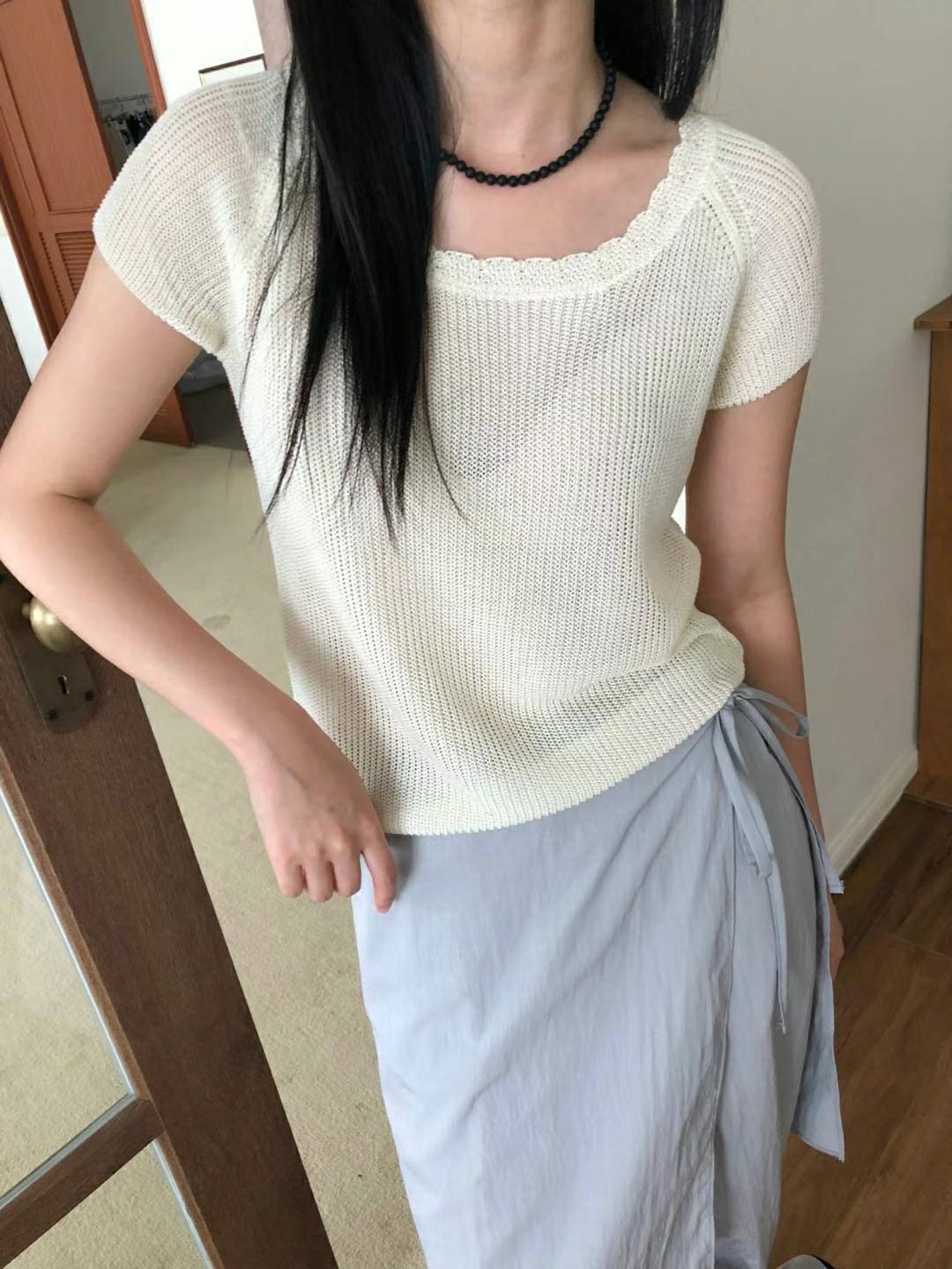 M.STORY韓國代購㊣女士新款真品人氣熱賣25春夏職業針織衫M.STORY針織衫圖色2