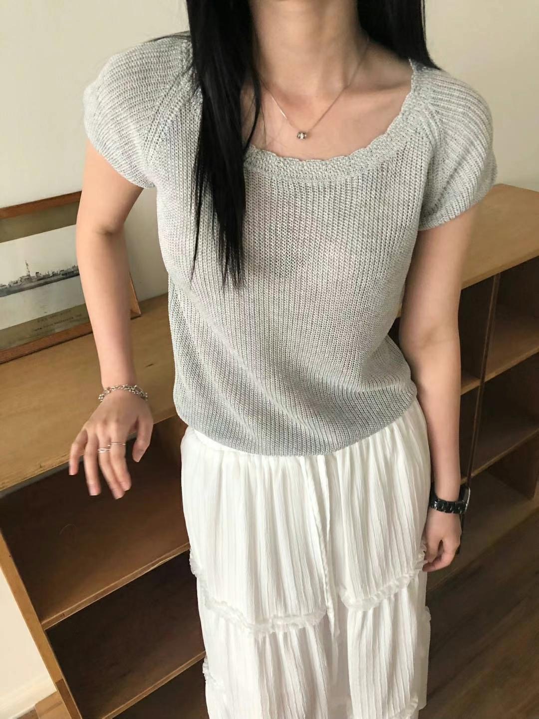 M.STORY韓國代購㊣女士新款真品人氣熱賣25春夏職業針織衫M.STORY針織衫圖色4