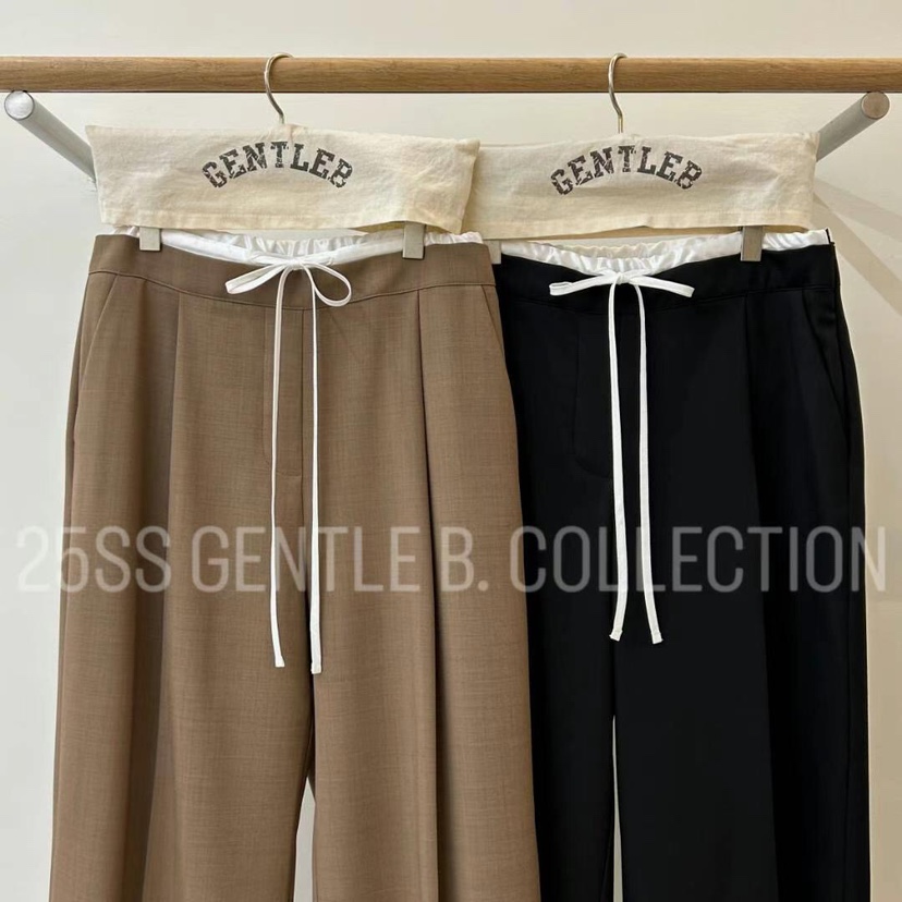 GENTLE B韓國代購㊣女士新款人氣職業推薦熱賣25春夏休閑褲GENTLE B休閑褲
