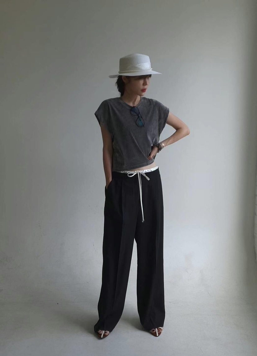 GENTLE B韓國代購㊣女士新款人氣職業推薦熱賣25春夏休閑褲GENTLE B休閑褲