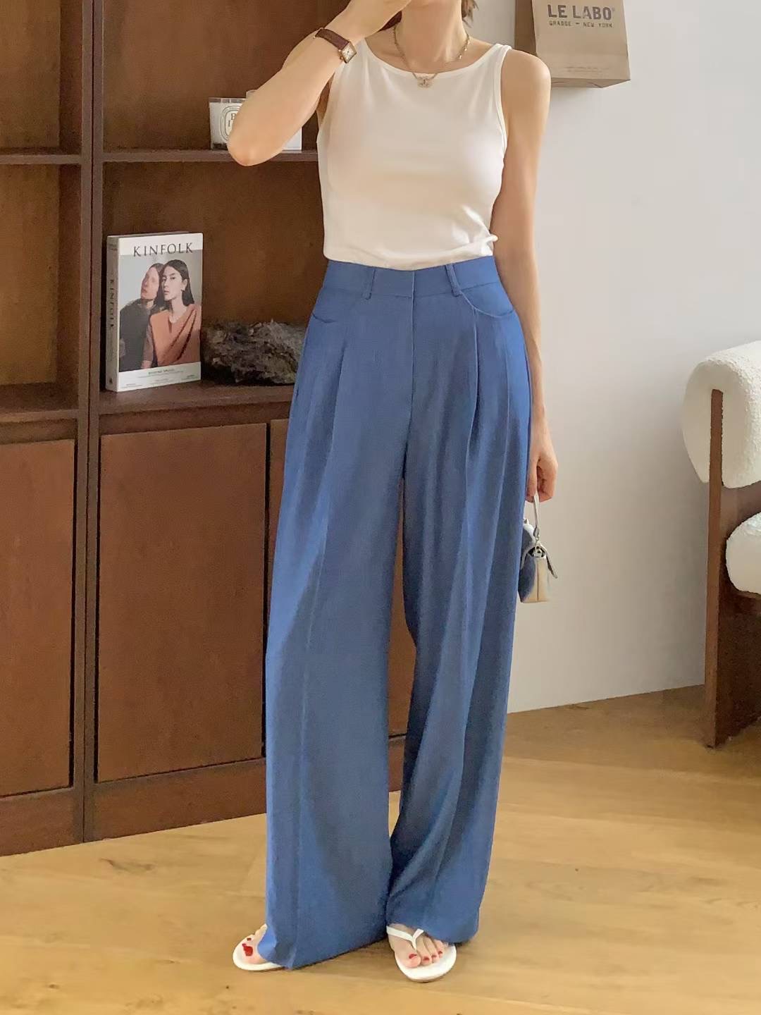 HIGHEND韓國代購㊣女裝新款時尚熱賣推薦真品25春夏職業休閑褲HIGHEND休閑褲