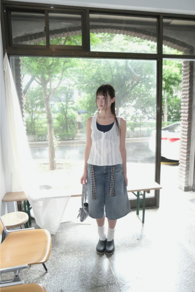 LIVE FOREVER韓國直郵㊣女士新品熱賣人氣職業真品吊帶背心LIVE FOR_EVER吊帶/背心