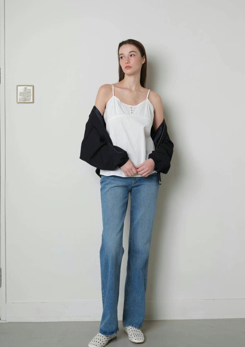 GENTLE B東大門㊣實拍女士新品人氣25春夏職業吊帶背心條紋GENTLE B吊帶/背心