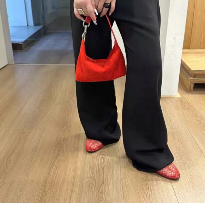 TROUVAILLE韓國直郵㊣女士新款時尚職業單肩斜跨包絨面革牛皮TROUVAILLE單肩/斜跨包