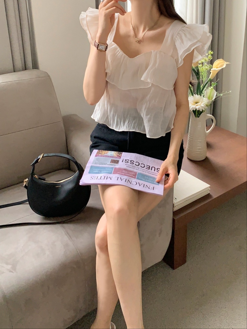 CRONG東大門㊣實拍女裝新品職業熱賣真品25春夏人氣襯衫蕾絲衫CRONG襯衫/蕾絲衫