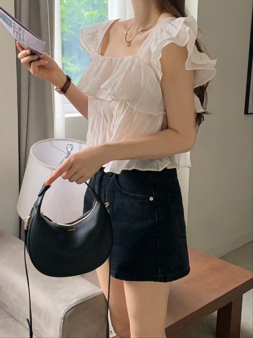 CRONG東大門㊣實拍女裝新品職業熱賣真品25春夏人氣襯衫蕾絲衫CRONG襯衫/蕾絲衫