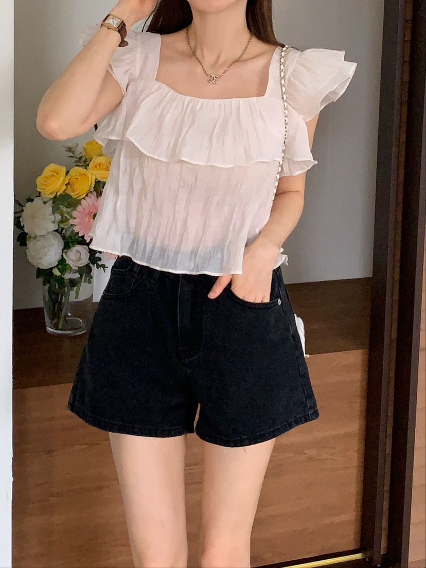 CRONG東大門㊣實拍女裝新品職業熱賣真品25春夏人氣襯衫蕾絲衫CRONG襯衫/蕾絲衫