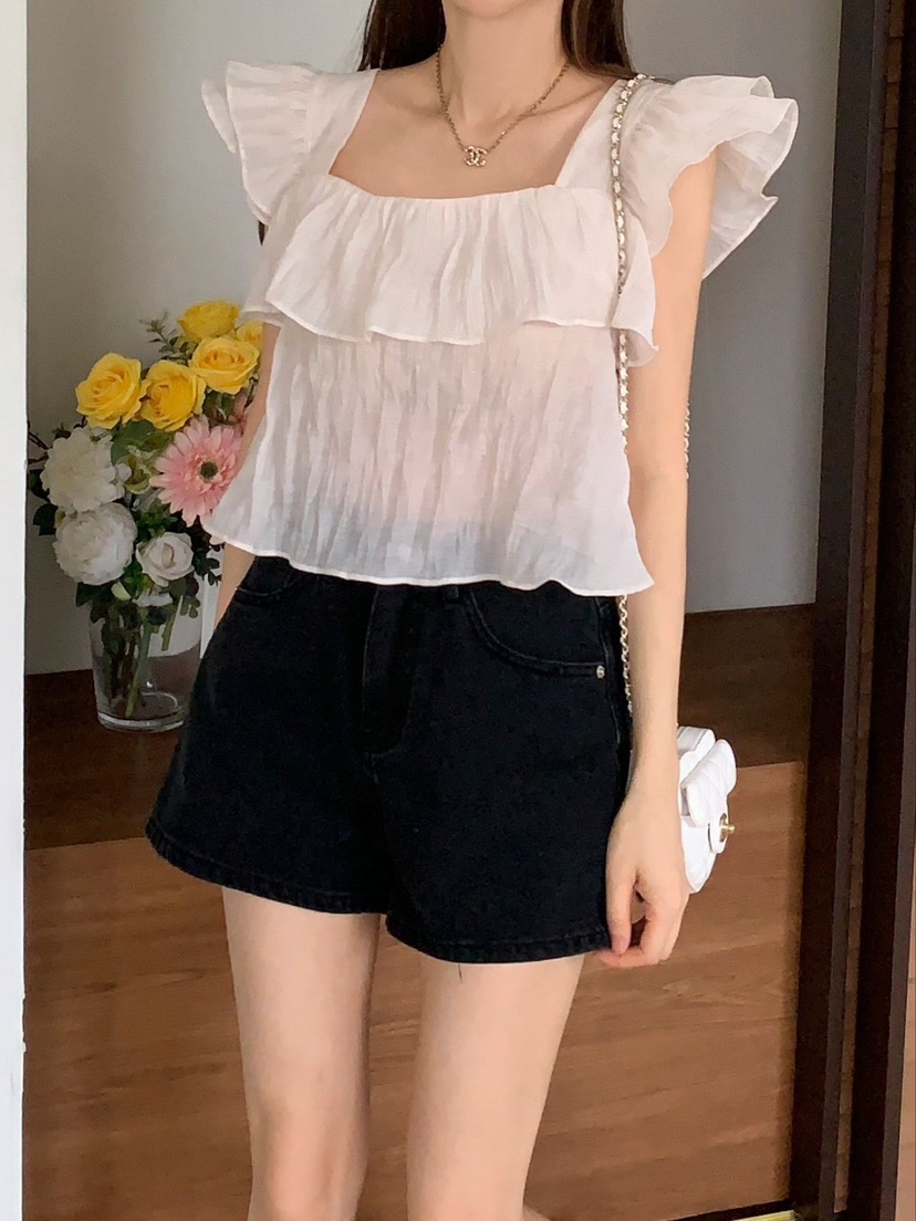 CRONG東大門㊣實拍女裝新品職業熱賣真品25春夏人氣襯衫蕾絲衫CRONG襯衫/蕾絲衫