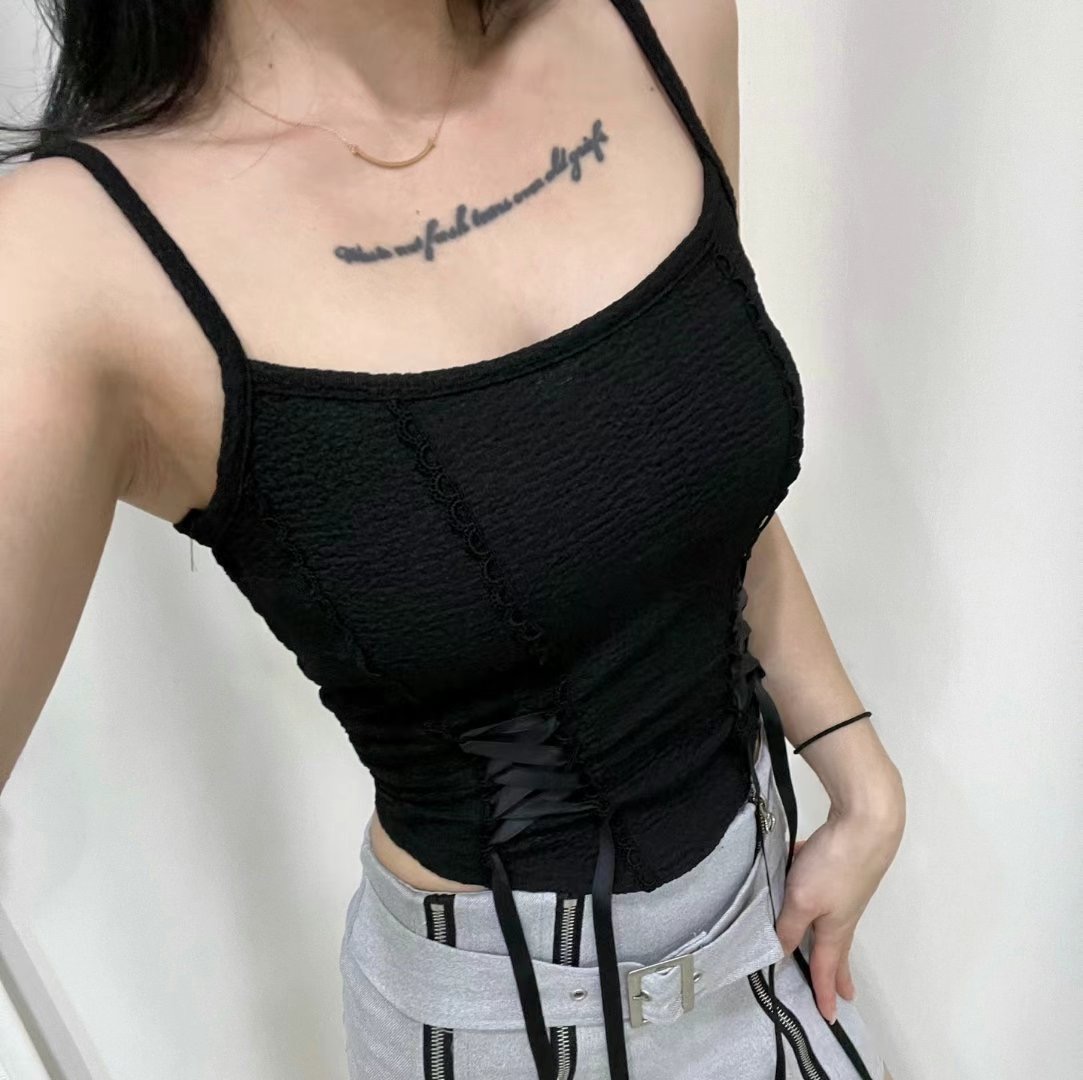 BOY MEET GIRL-T韓國直郵㊣女士新品25春夏職業吊帶背心BOY MEET GIRL-T吊帶/背心
