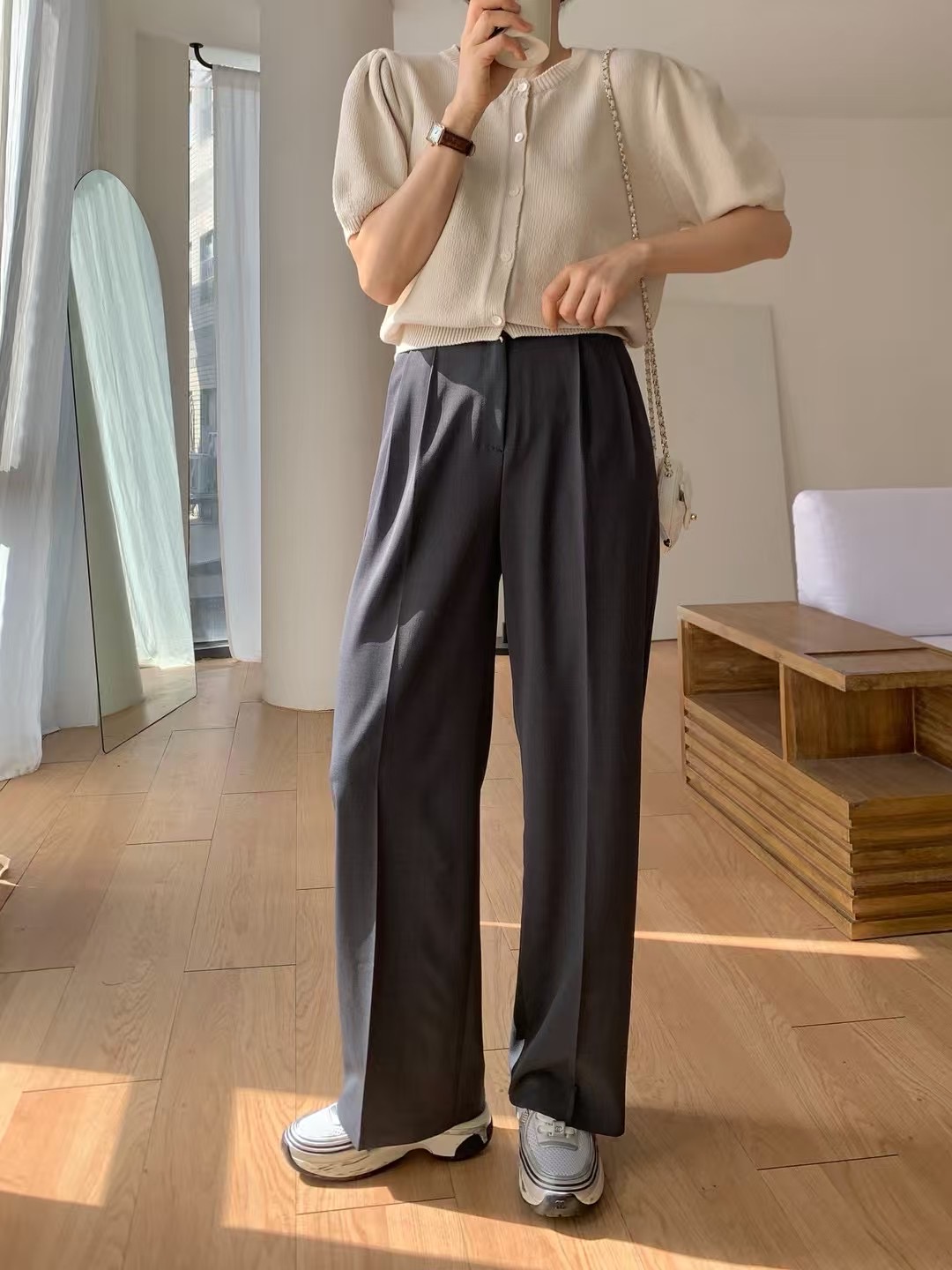 HIGHEND東大門㊣代購女裝新款休閑真品職業時尚熱賣25春夏休閑褲HIGHEND休閑褲
