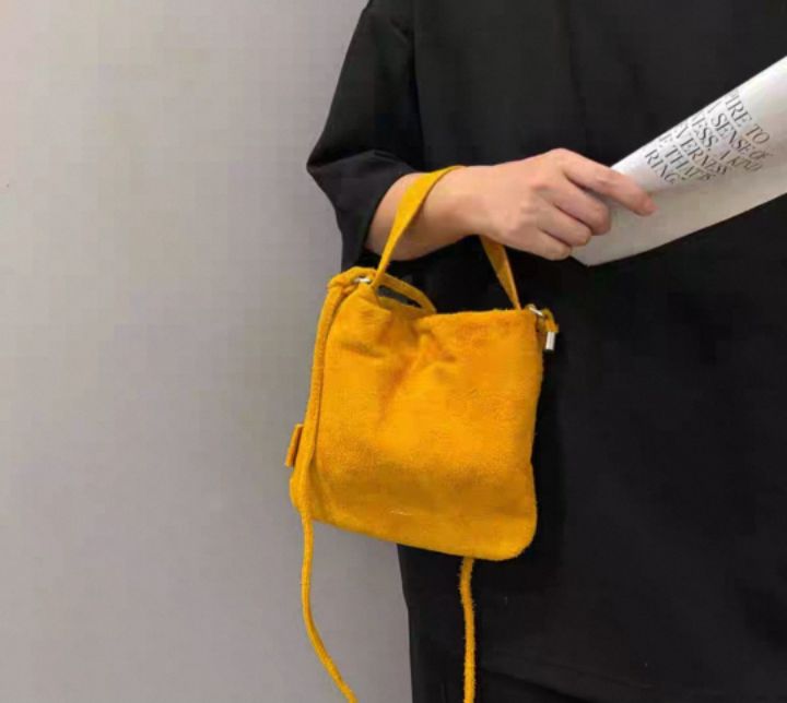TROUVAILLE東大門㊣直郵女裝新品推薦25春夏時尚手提包牛皮絨TROUVAILLE手提包