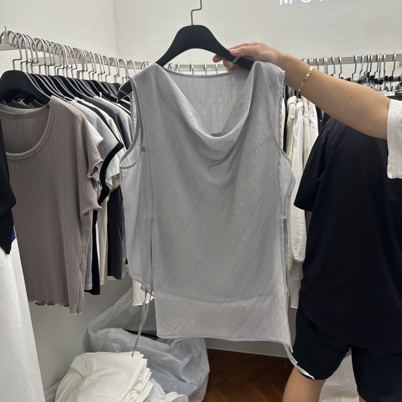 MOANA東大門㊣實拍女裝新品職業25春夏真品推薦時尚吊帶背心MOANA吊帶/背心圖色2