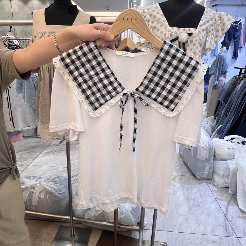 BEEN-A東大門㊣實拍女士新品真品時尚推薦25春夏職業人氣T恤BEEN-AT恤圖色2
