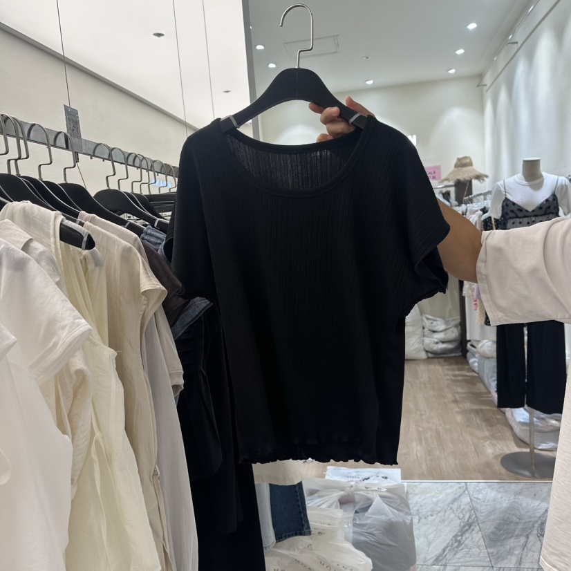 MOANA東大門㊣代購女裝新品職業熱賣時尚推薦休閑25春夏T恤MOANAT恤圖色2