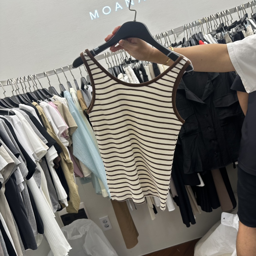 MOANA東大門㊣代購女裝新品25春夏熱賣時尚推薦真品吊帶背心MOANA吊帶/背心