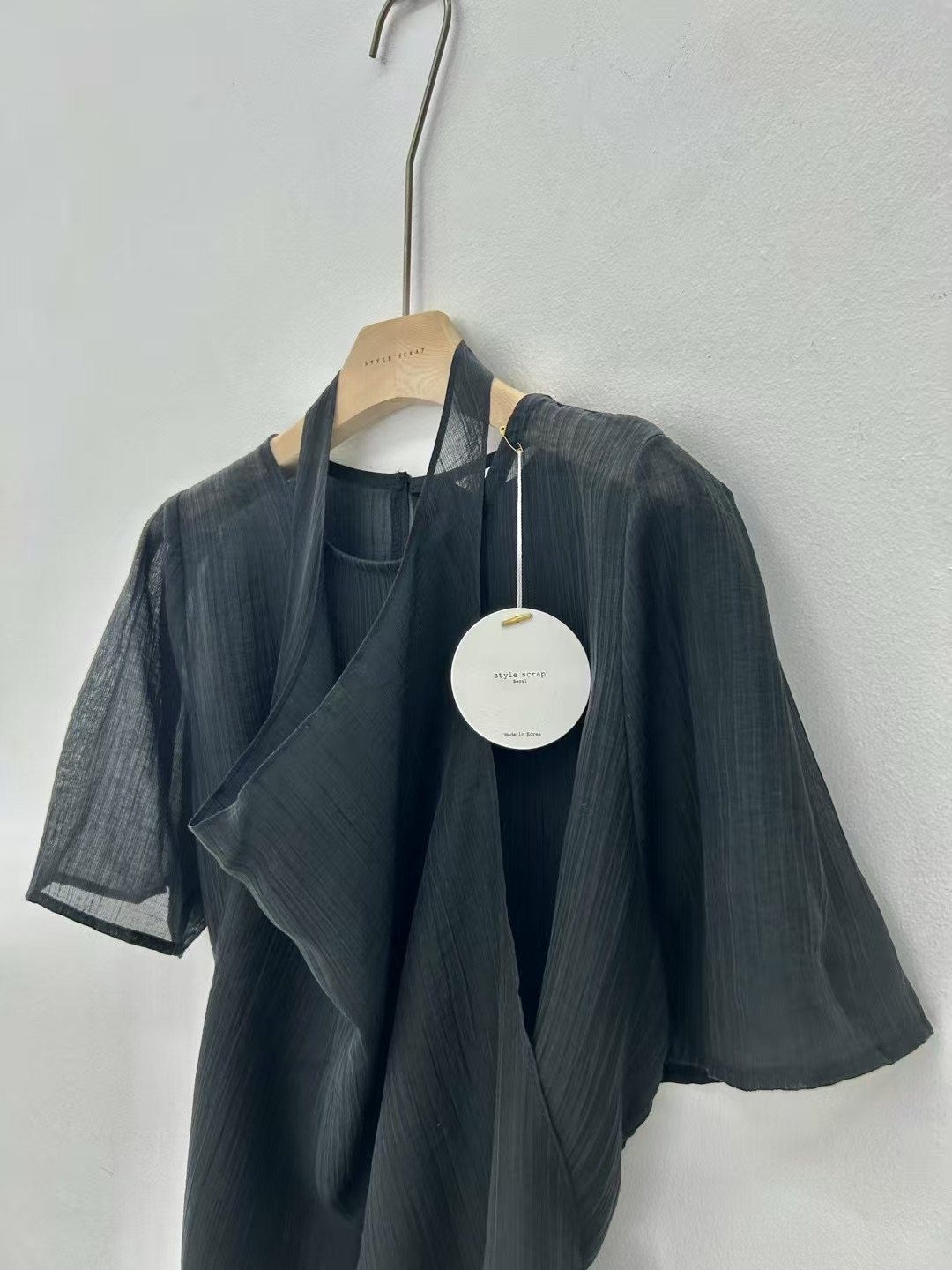 STYLE SCRAP-OT韓國代購㊣女士新品推薦時尚熱賣襯衫蕾絲衫STYLE SCRAP-OT襯衫/蕾絲衫