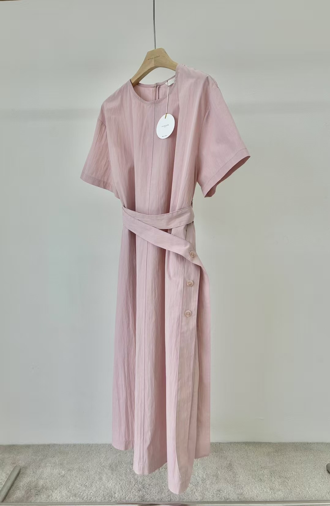 STYLE SCRAP-OT東大門㊣實拍女裝新品職業連衣裙含腰帶紐扣STYLE SCRAP-OT連衣裙
