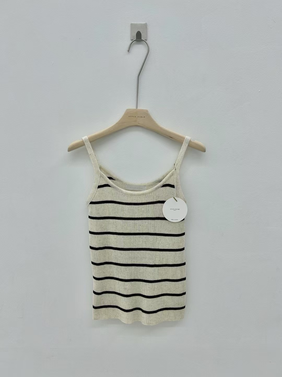 STYLE SCRAP-OT東大門㊣實拍女裝新品真品休閑吊帶背心亞麻STYLE SCRAP-OT吊帶/背心圖色1