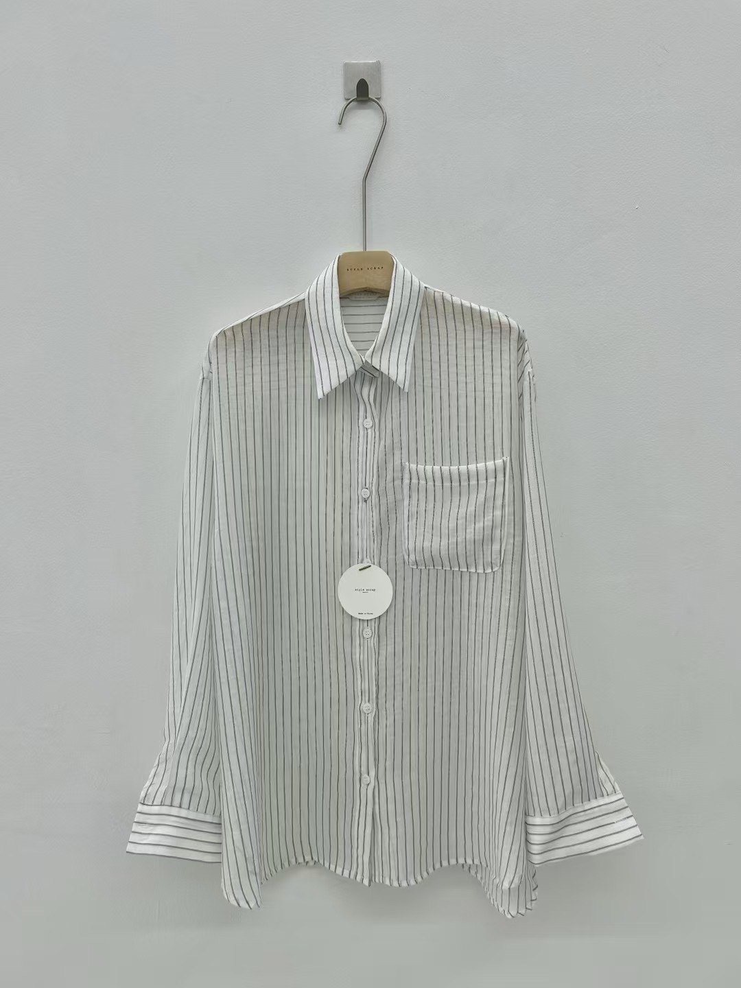 STYLE SCRAP-OT韓國代購㊣女裝新品25春夏熱賣襯衫蕾絲衫STYLE SCRAP-OT襯衫/蕾絲衫圖色1