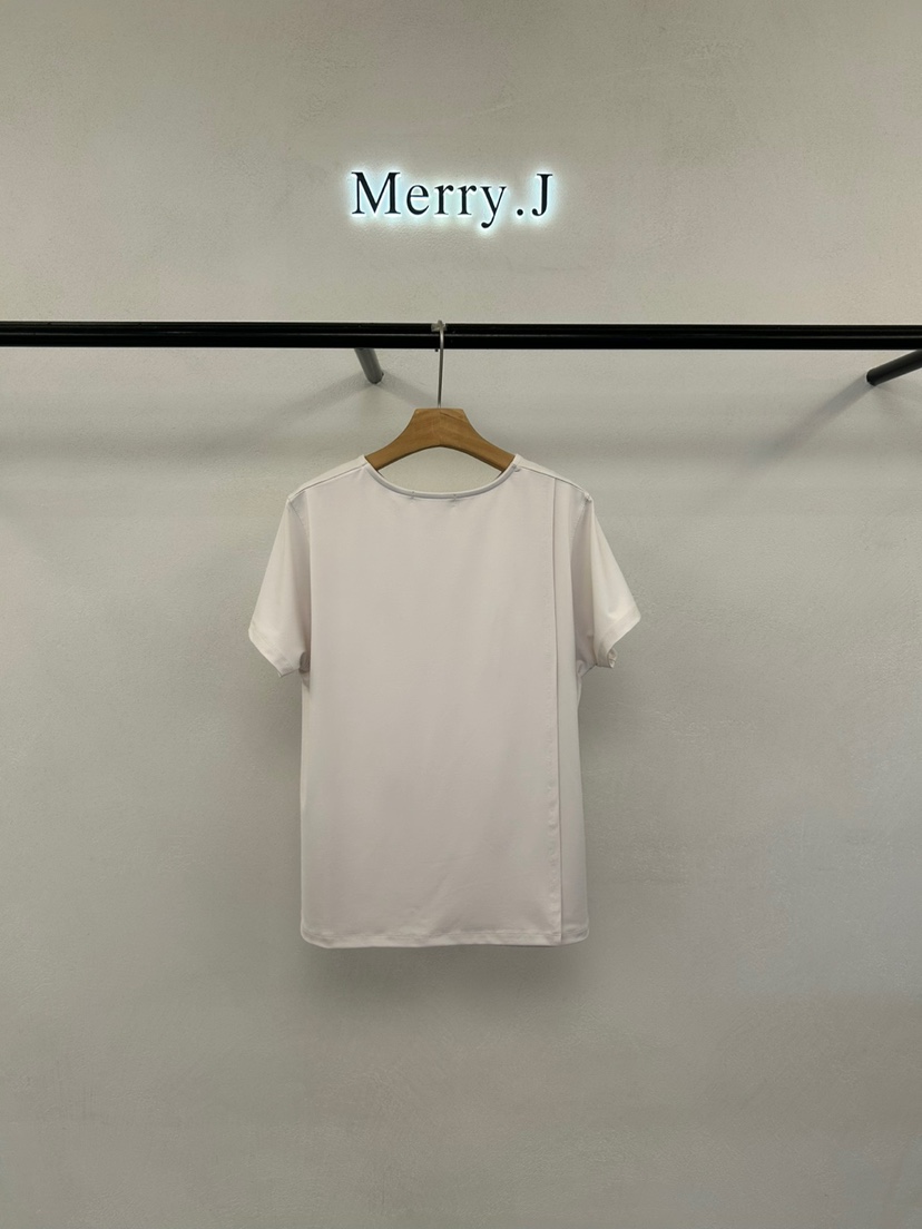 MERRY-J東大門㊣實拍女士新品熱賣時尚休閑人氣推薦T恤雙層MERRY-JT恤