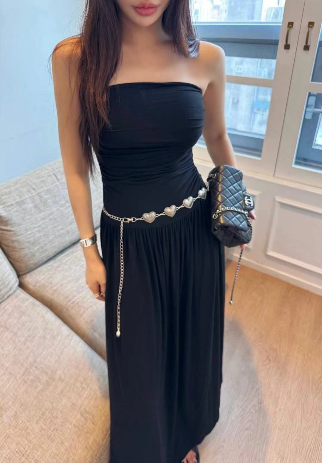COZCAT-코즈켓-T東大門㊣直郵女裝新品推薦連衣裙不含腰帶COZCAT連衣裙圖色2