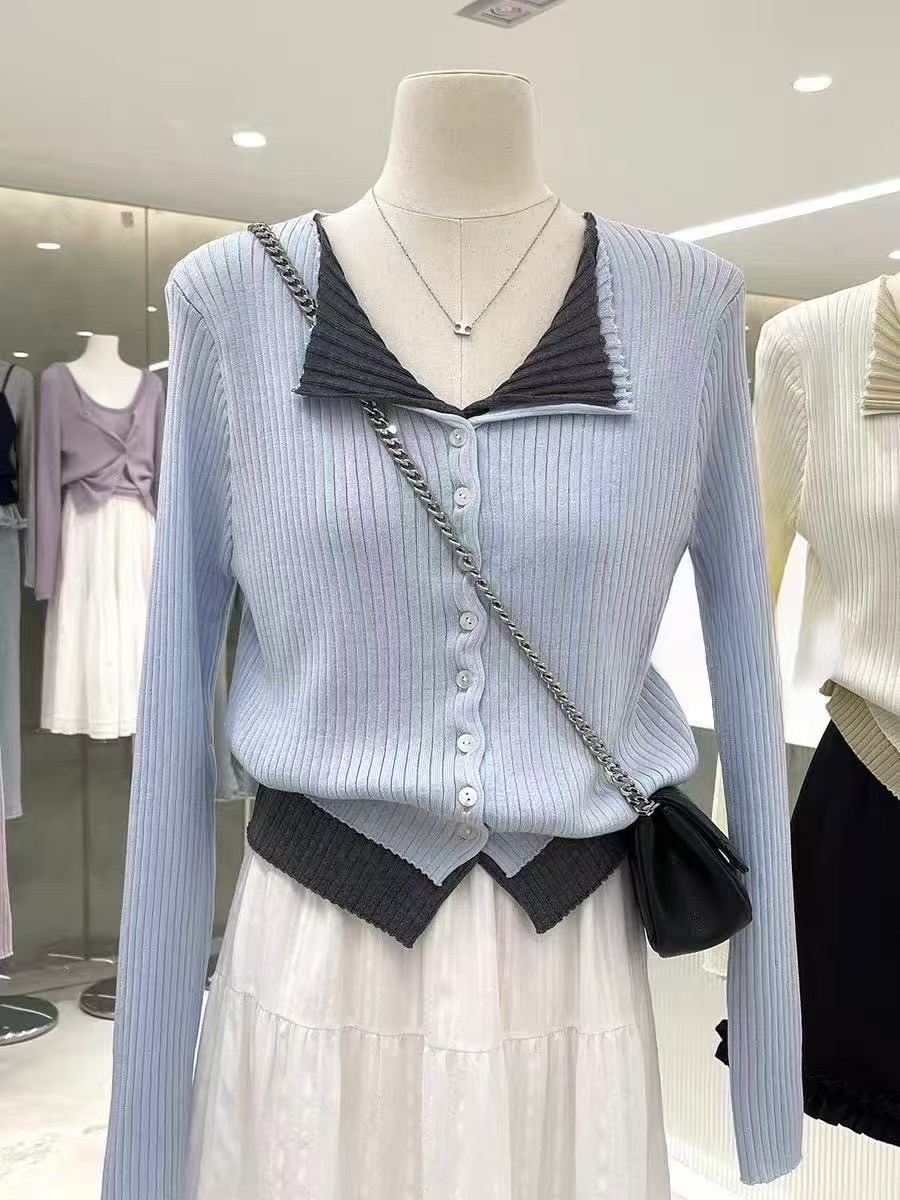 VERA韓國代購㊣女裝新款真品休閑時尚25春夏人氣熱賣針織衫VERA針織衫圖色2