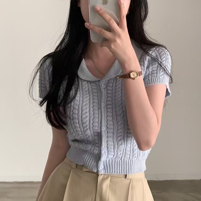 VERA韓國直郵㊣女士新品真品25春夏職業推薦休閑熱賣針織衫VERA針織衫圖色2