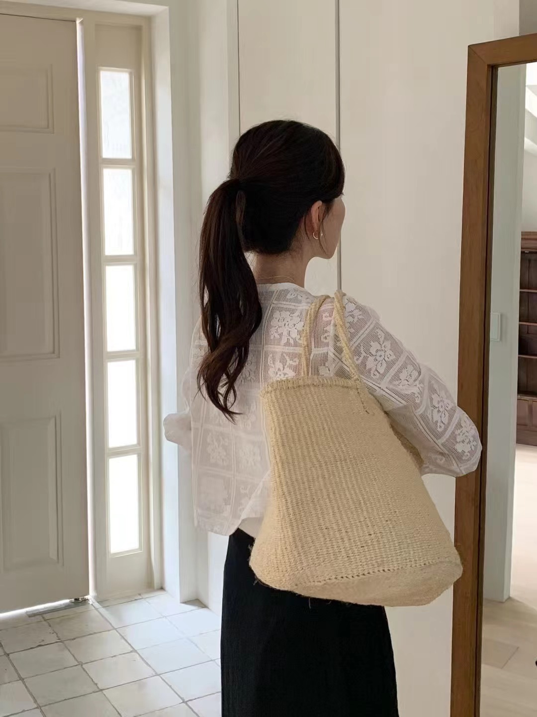 OUIR東大門㊣實拍女士新款熱賣25春夏真品時尚人氣襯衫蕾絲衫OUIR襯衫/蕾絲衫