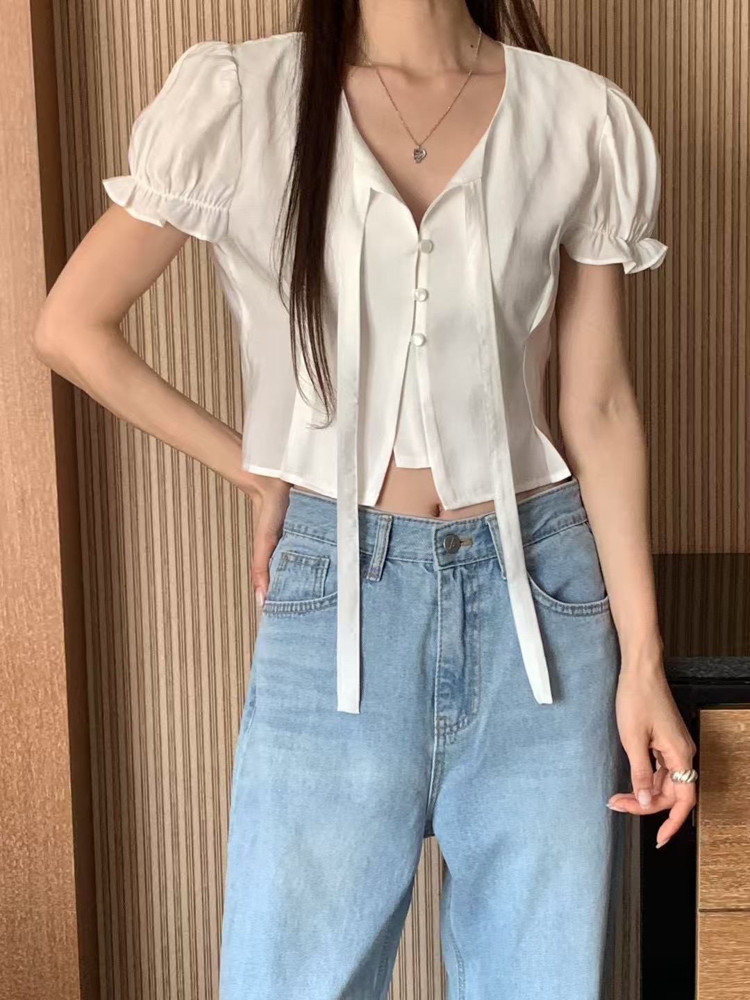 WUNDERKIND東大門㊣代購女裝新款職業熱賣真品人氣襯衫蕾絲衫WUNDERKIND襯衫/蕾絲衫