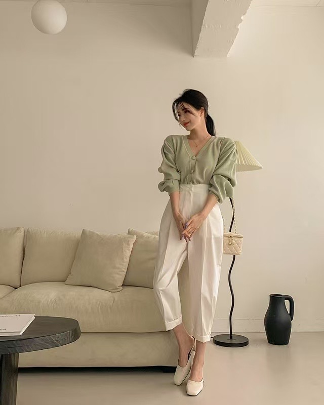 VERA東大門㊣實拍女士新品熱賣真品人氣休閑休閑褲斜紋棉布VERA休閑褲