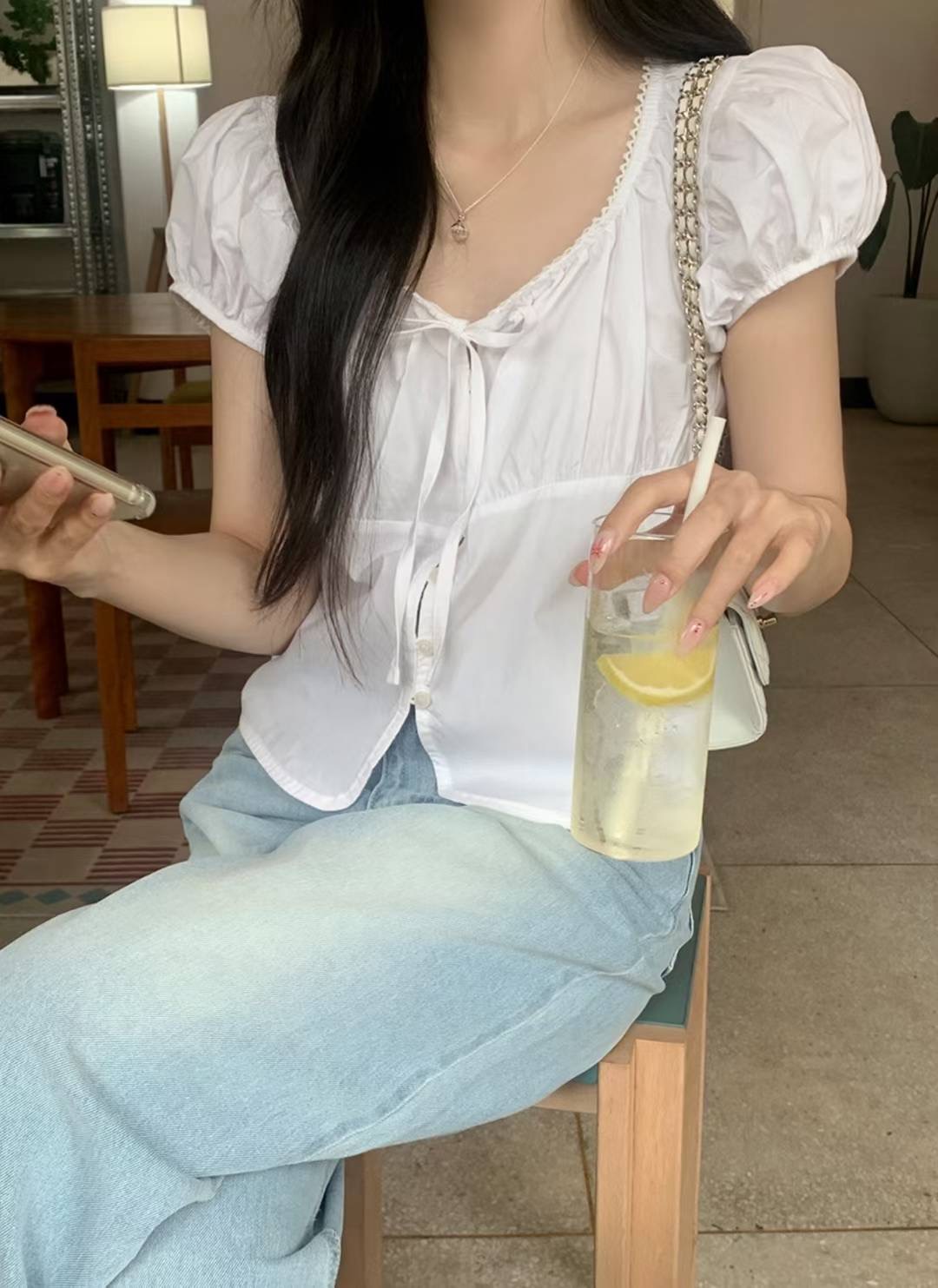 WUNDERKIND東大門㊣實拍女裝新品時尚人氣熱賣休閑襯衫蕾絲衫WUNDERKIND襯衫/蕾絲衫