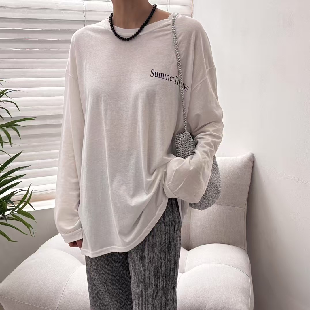 VIVAGLAM-비바글램-T東大門㊣直郵女裝新款職業長袖T恤亞麻VIVAGLAM長袖T恤圖色2