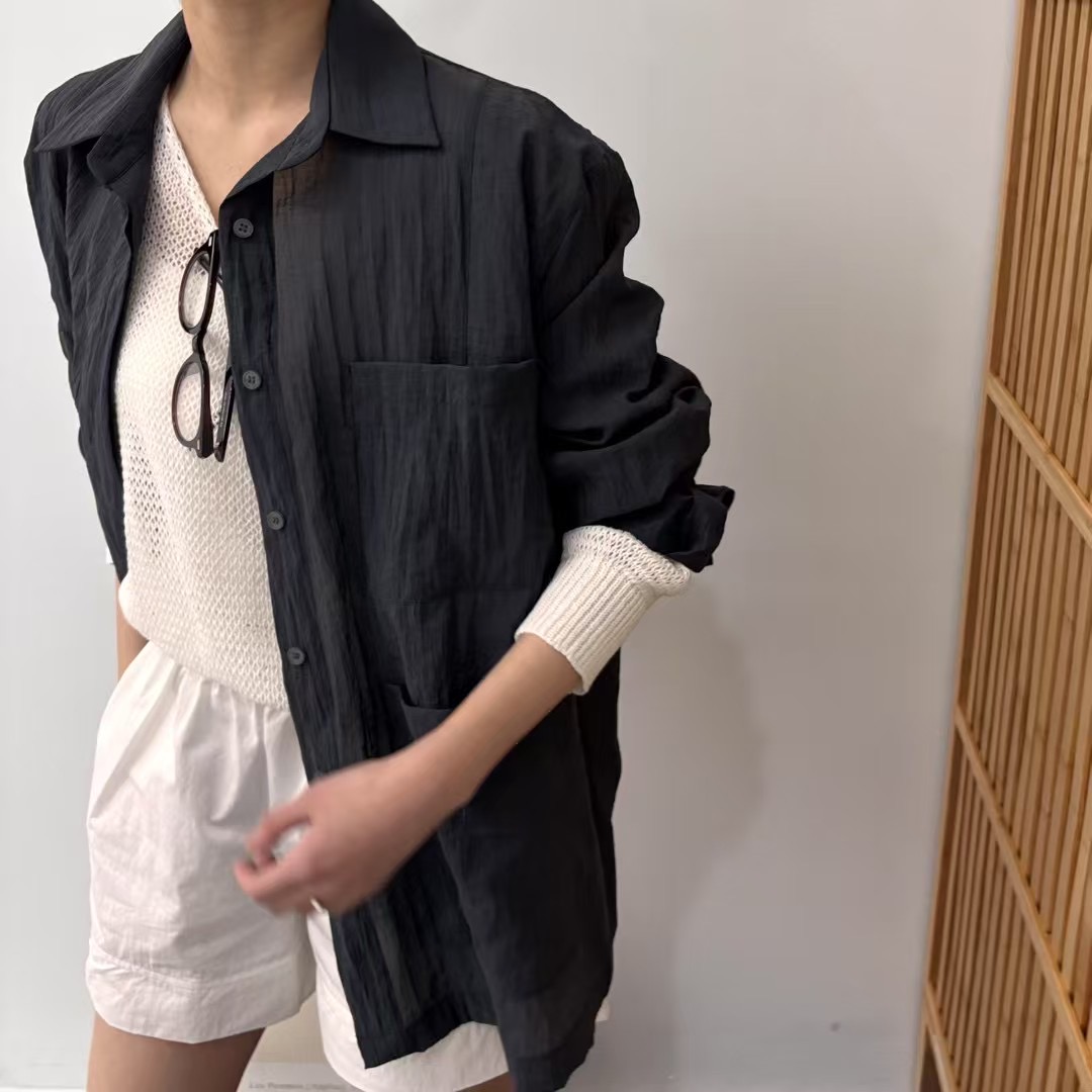 VIVAGLAM-비바글램-T韓國代購㊣女士新品熱賣襯衫蕾絲衫口袋VIVAGLAM襯衫/蕾絲衫圖色3