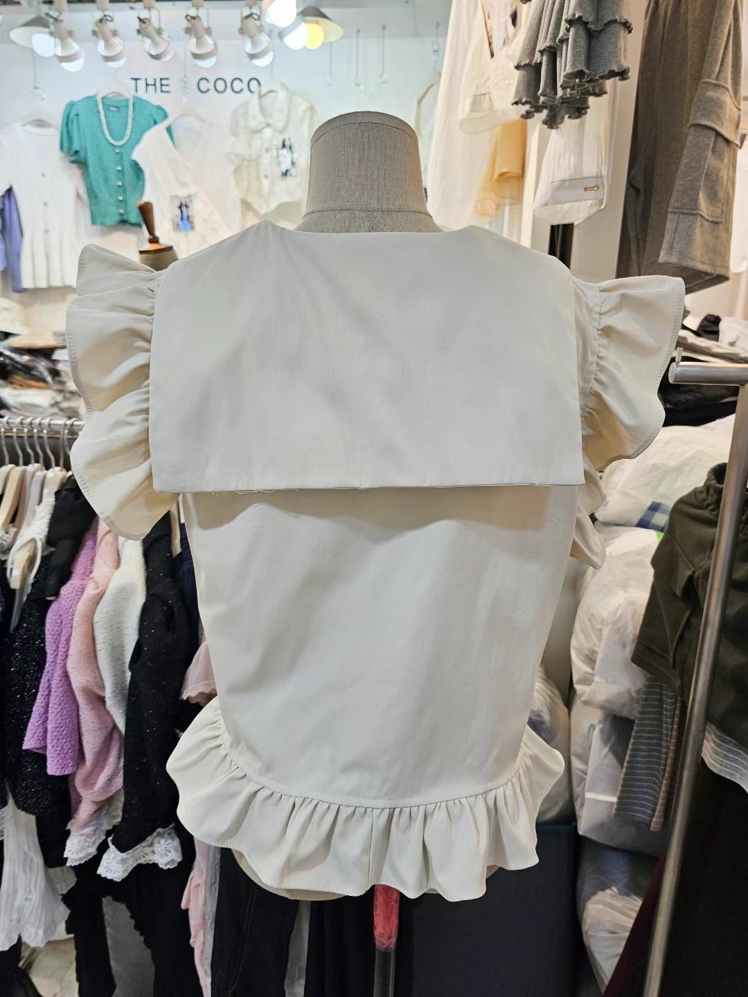 THE COCO東大門㊣實拍女裝新品推薦25春夏真品吊帶背心荷葉邊THE COCO吊帶/背心