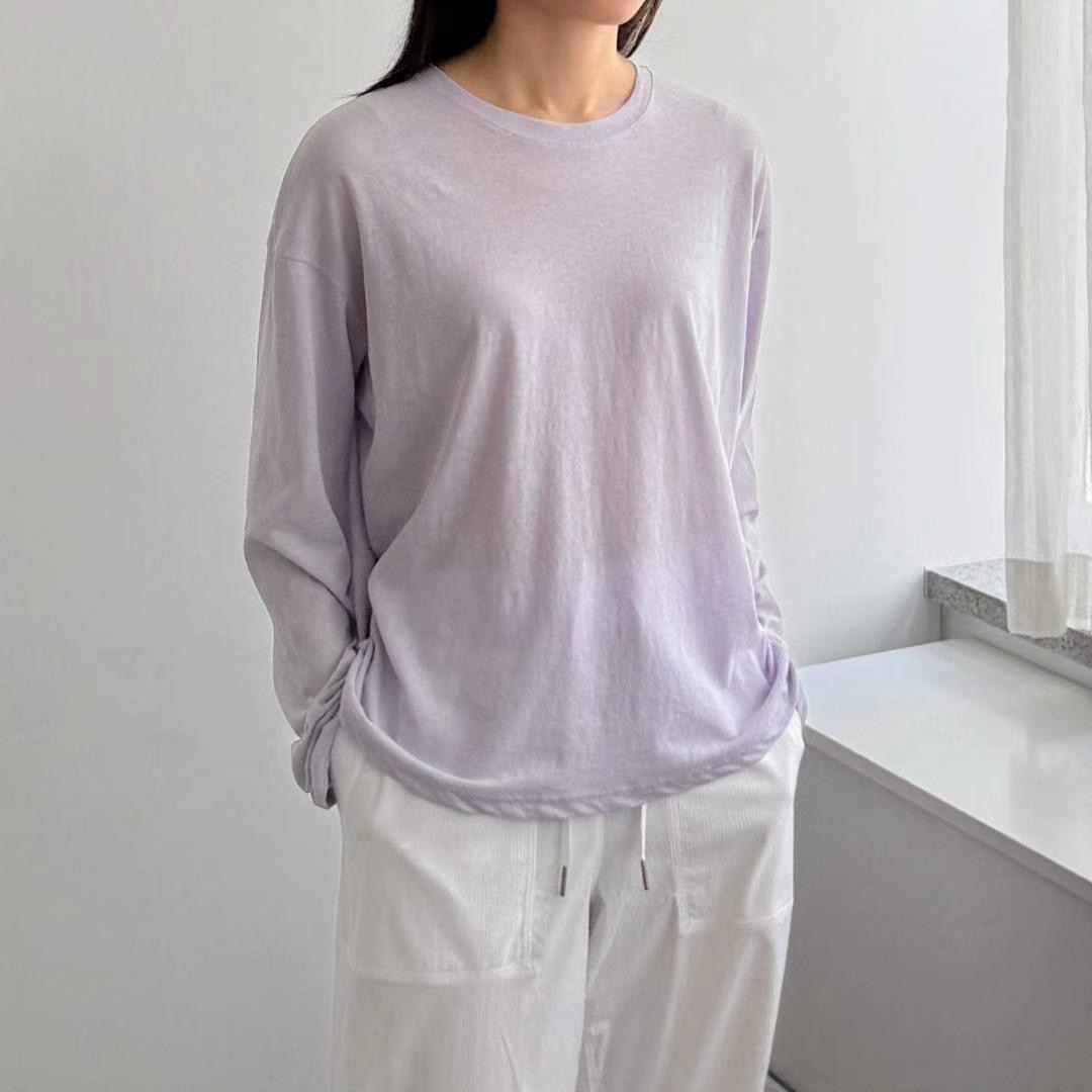 ABLE CO韓國直郵㊣女裝新品職業推薦熱賣25春夏休閑長袖T恤ABLE CO長袖T恤圖色4