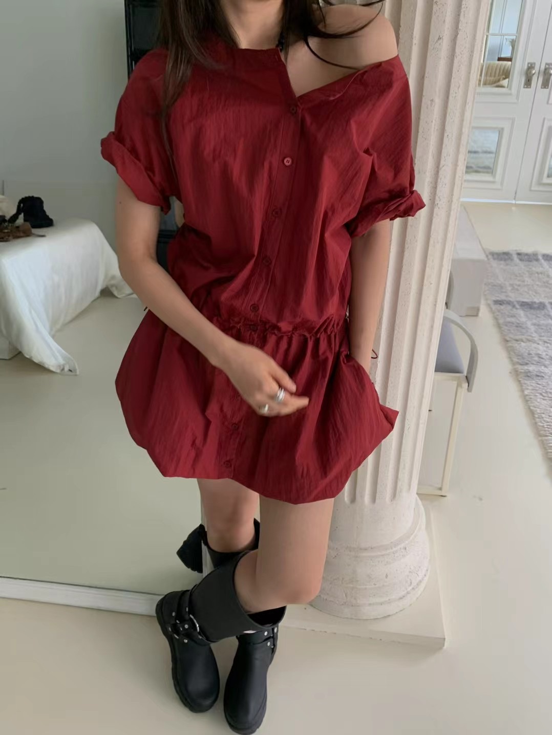 ONDA東大門㊣直郵女裝新品推薦真品25春夏時尚職業休閑連衣裙ONDA連衣裙