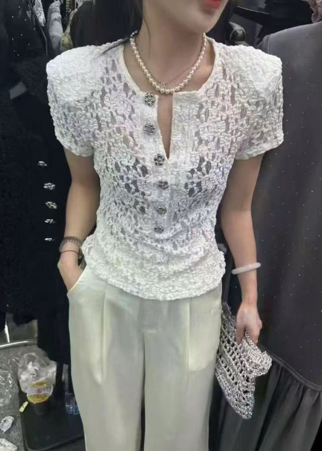 THE COCO韓國代購㊣女裝新款職業時尚真品推薦25春夏針織衫THE COCO針織衫