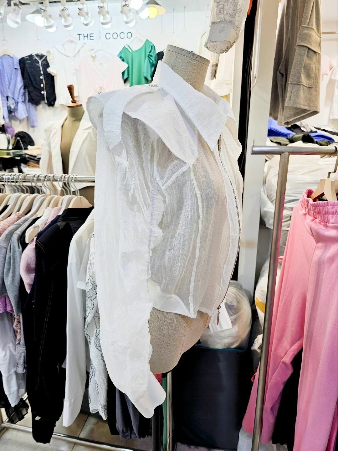 THE COCO韓國代購㊣女士新品熱賣時尚休閑職業推薦真品夾克THE COCO夾克