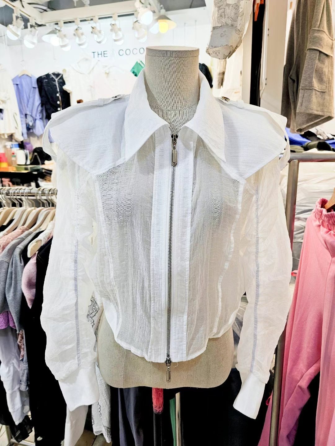 THE COCO韓國代購㊣女士新品熱賣時尚休閑職業推薦真品夾克THE COCO夾克